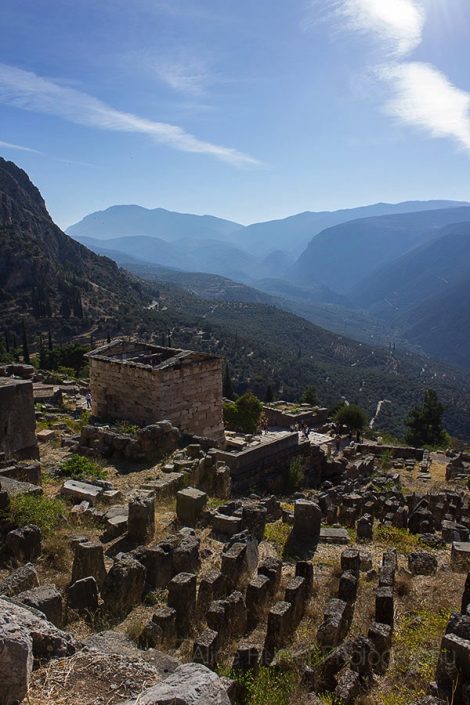 The treasuries of Ancient Delphi, Greece